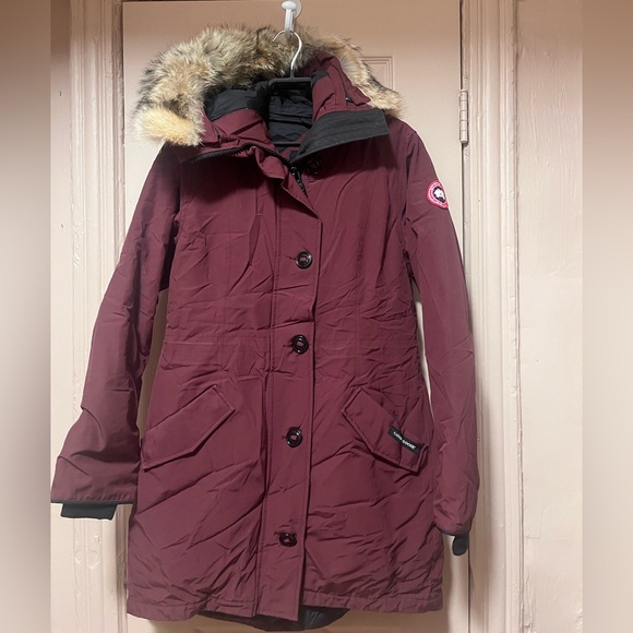 Canada Goose Rossclair Parka Elderberry Medium hood coyote fur down coat - Picture 4 of 14